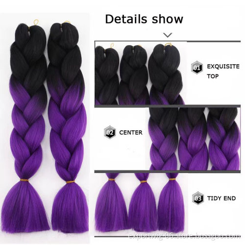 Jumbo Hair Braid Crochet Wholesale Synthetic Hair Extension Synthetic Braiding Hair High Quality Ombre For Afircan Braided